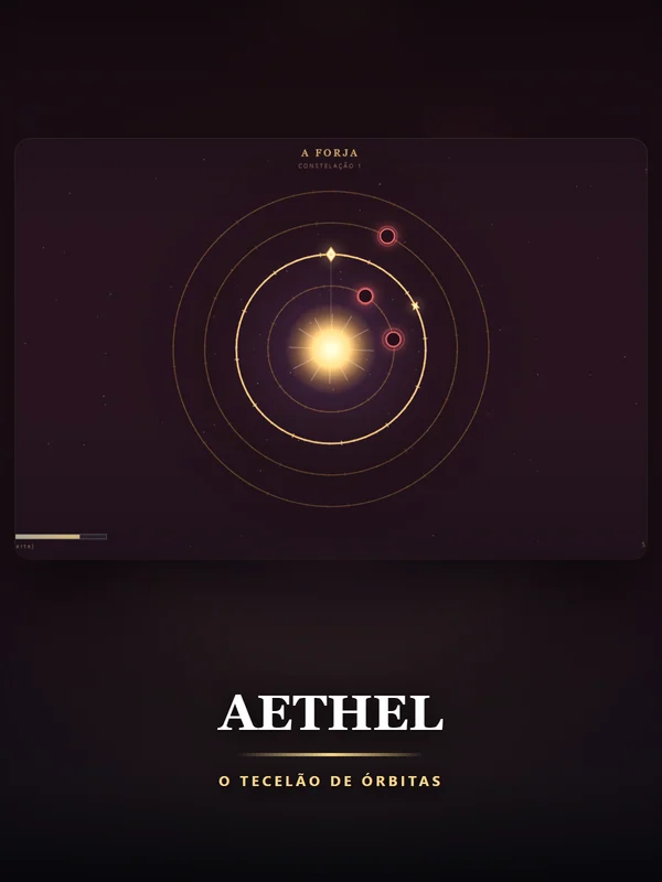 Capa do jogo AETHEL: O Tecelão de Órbitas